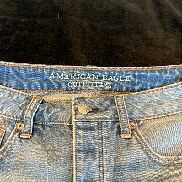 American Eagle Embroidered Denim Skirt with Floral Design. - Picture 3 of 4